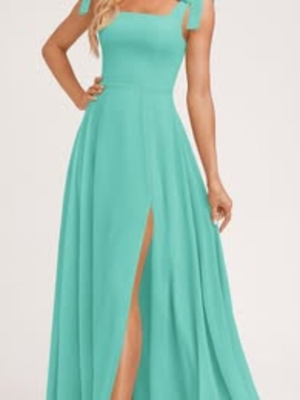 JJ's House Yaxeni Spa A-line Square Chiffon Dress